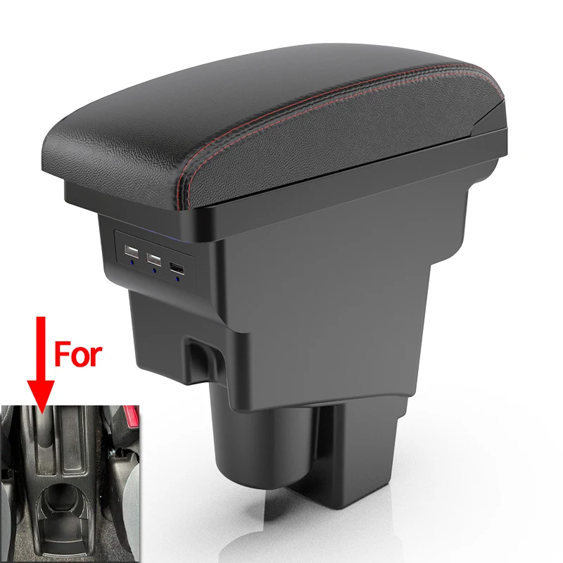 For Honda Fit Armrest box For Honda Fit Jazz 1 2003 2004 2005 2006 2007 Car Armrest Storage box modification car accessories