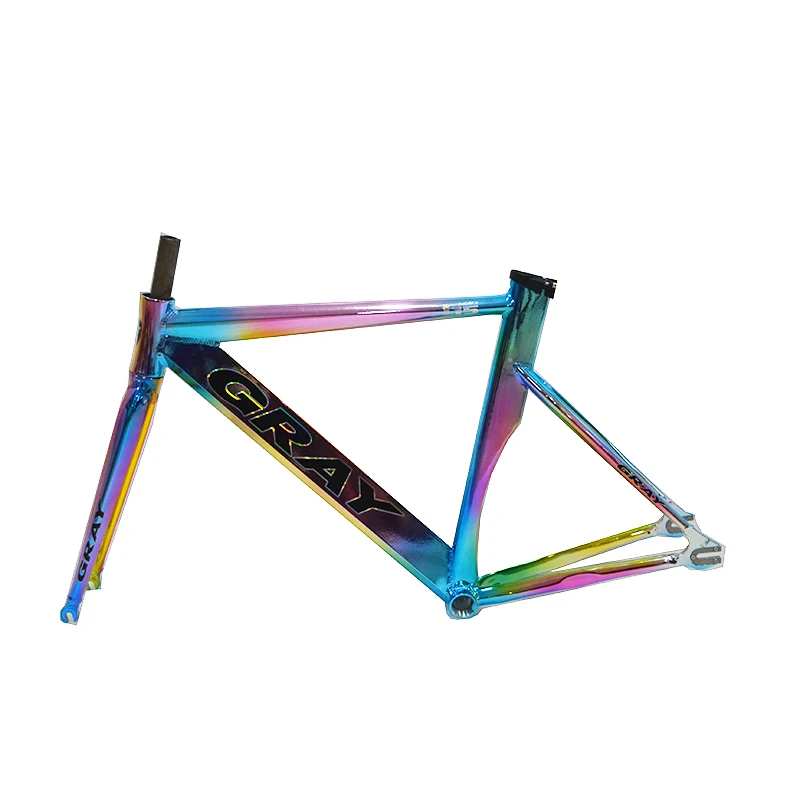 Zestaw aluminiowej ramy obrotowej Fixie, stała rama zębata, rama roweru gąsienicowego, widelec rowerowy, 48mm, 52mm, 56mm, 700C