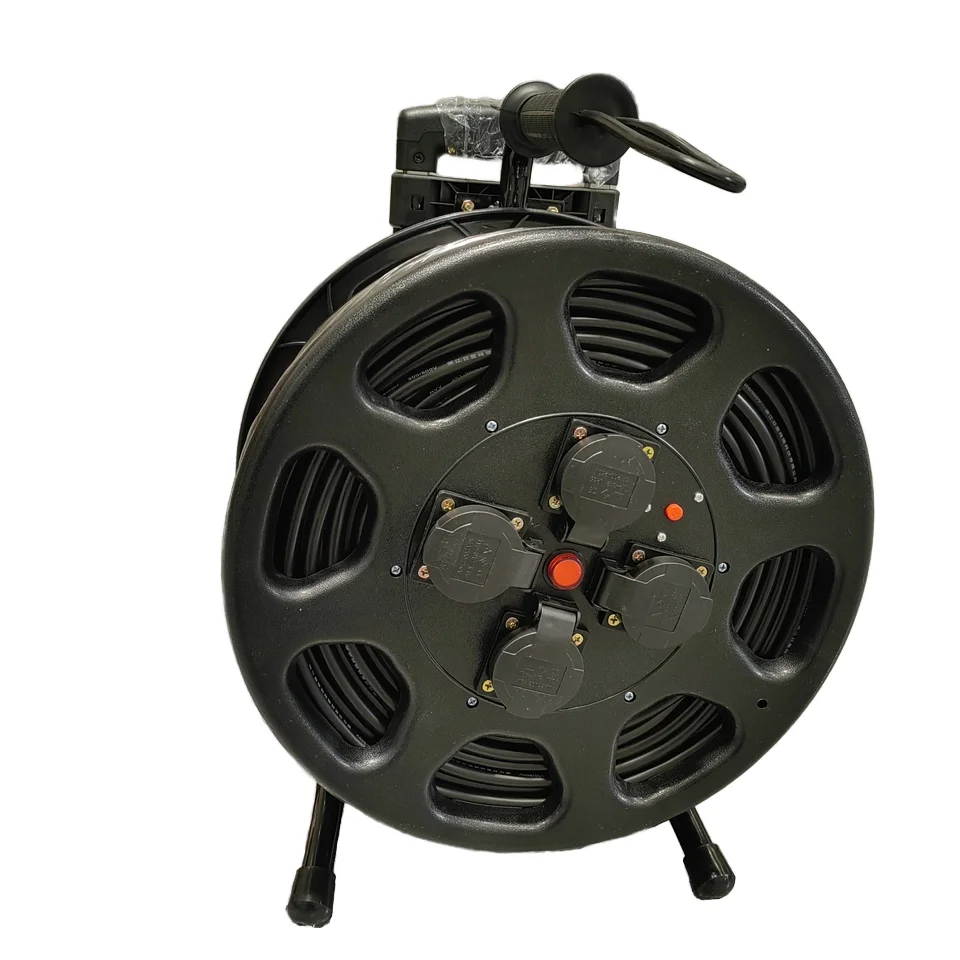 

【Best-selling】Customizable 70m 100m EU Cable Reel Electrical Retractable Power Extension Cord Portable Industrial Equipment 16A