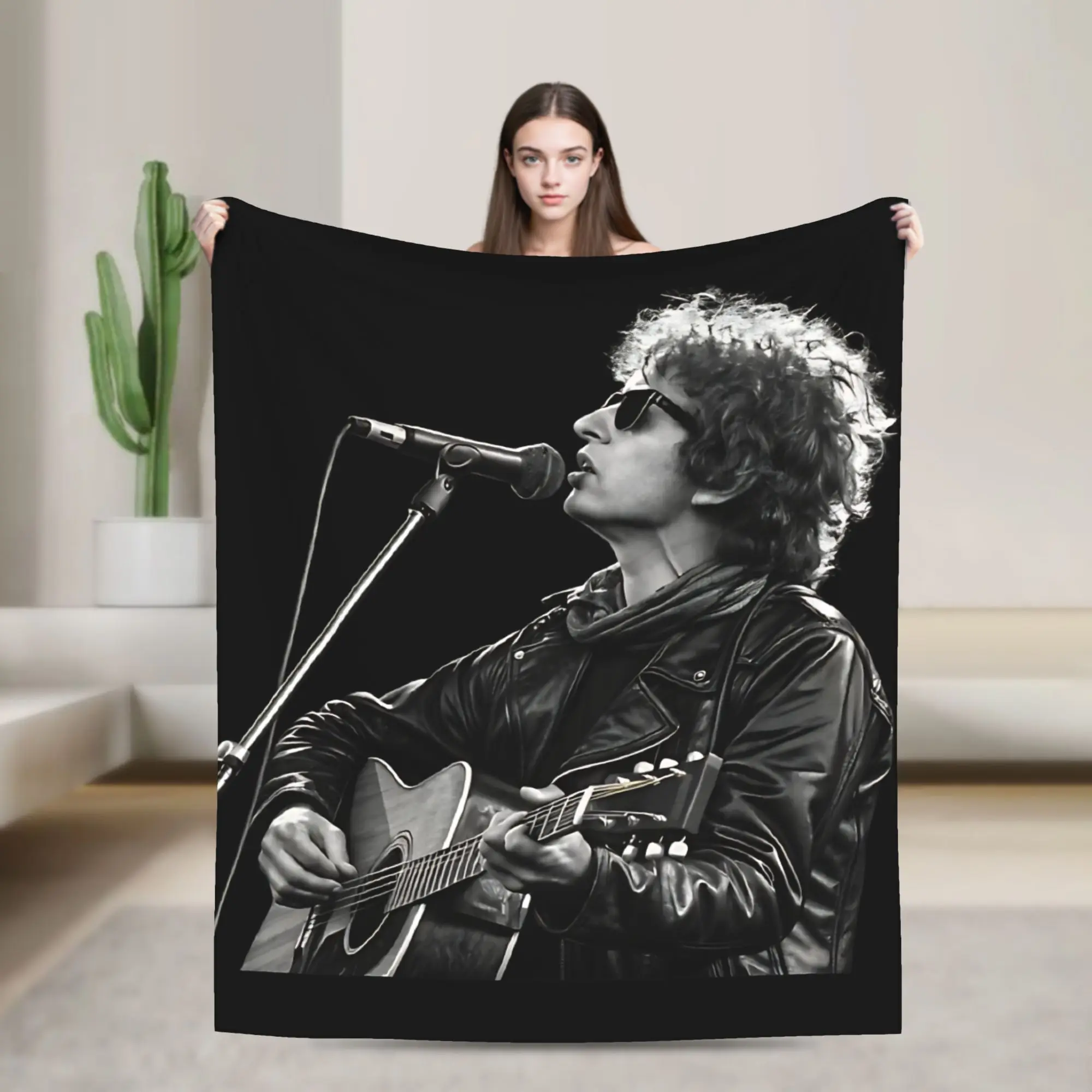Bobs Dylans Singer Blanket  Flannel Throw Blankets Bedding Couch Personalised Soft Warm Bedspreads