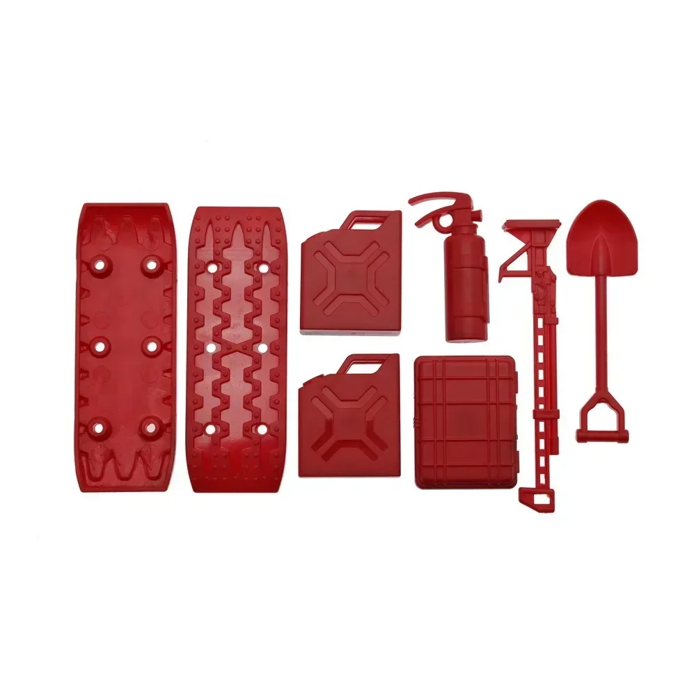 8 szt. Symulacja Łopatka Drabinka Piaskowa Zbiornik Paliwa Gaśnica Do MN D90 MN99S Fayee FY003 RC Części Dekoracyjne Samochodu