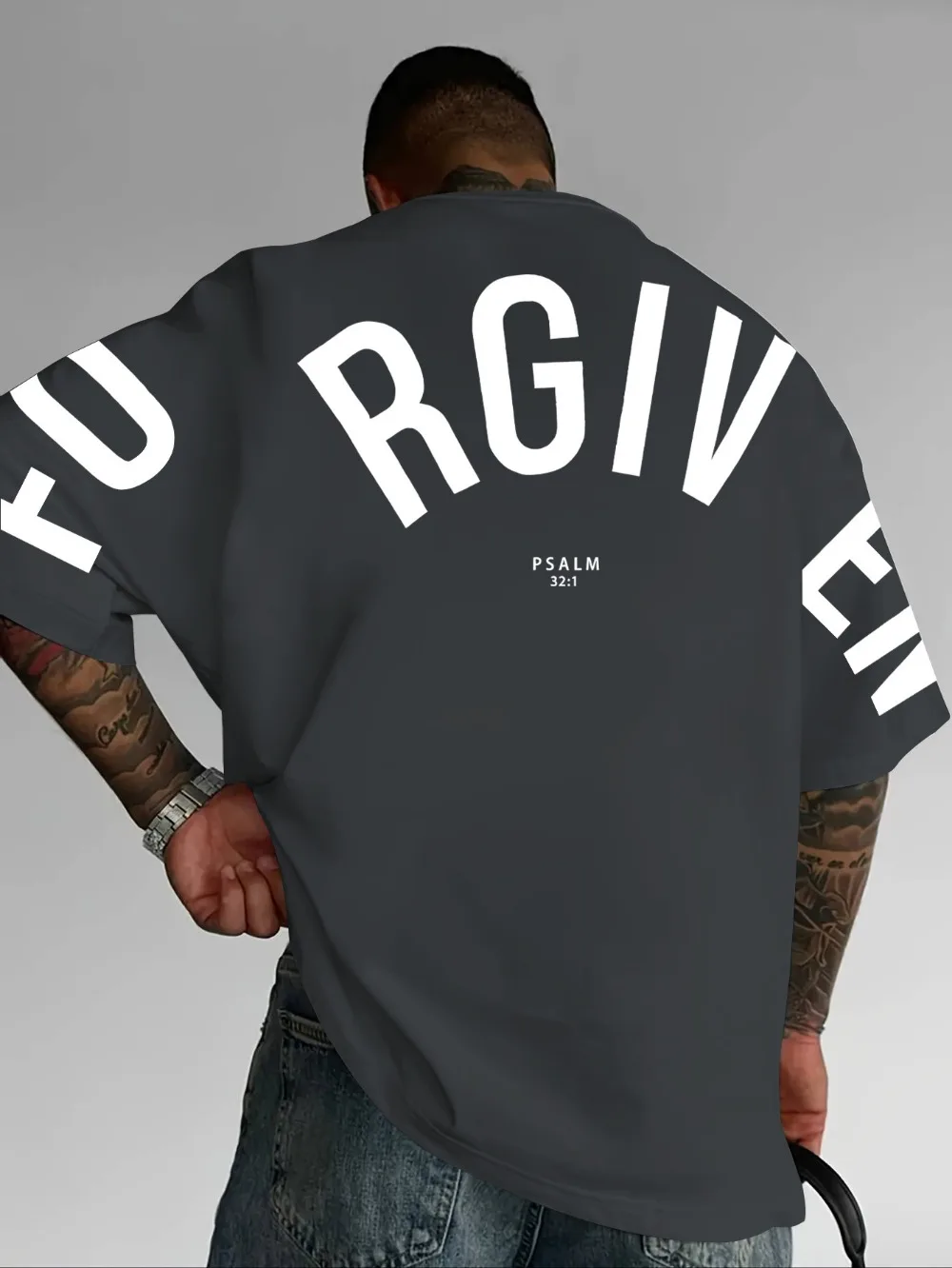 American Curved Large Letter FORGIVEN 3D-Druck Sport-T-Shirt für Herren, atmungsaktiv, schnell trocknend, für den Außenbereich, lässige Mode, Eltern-Kind-Kleidung – Detail 7