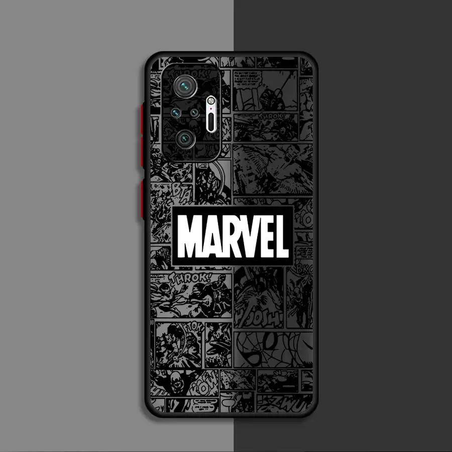 เคสโทรศัพท์มือถือลายโลโก้ Marvel สำหรับ Xiaomi Redmi Note 9S 10S 12S 11S 10 Lite 11 12 13 14 Pro Plus