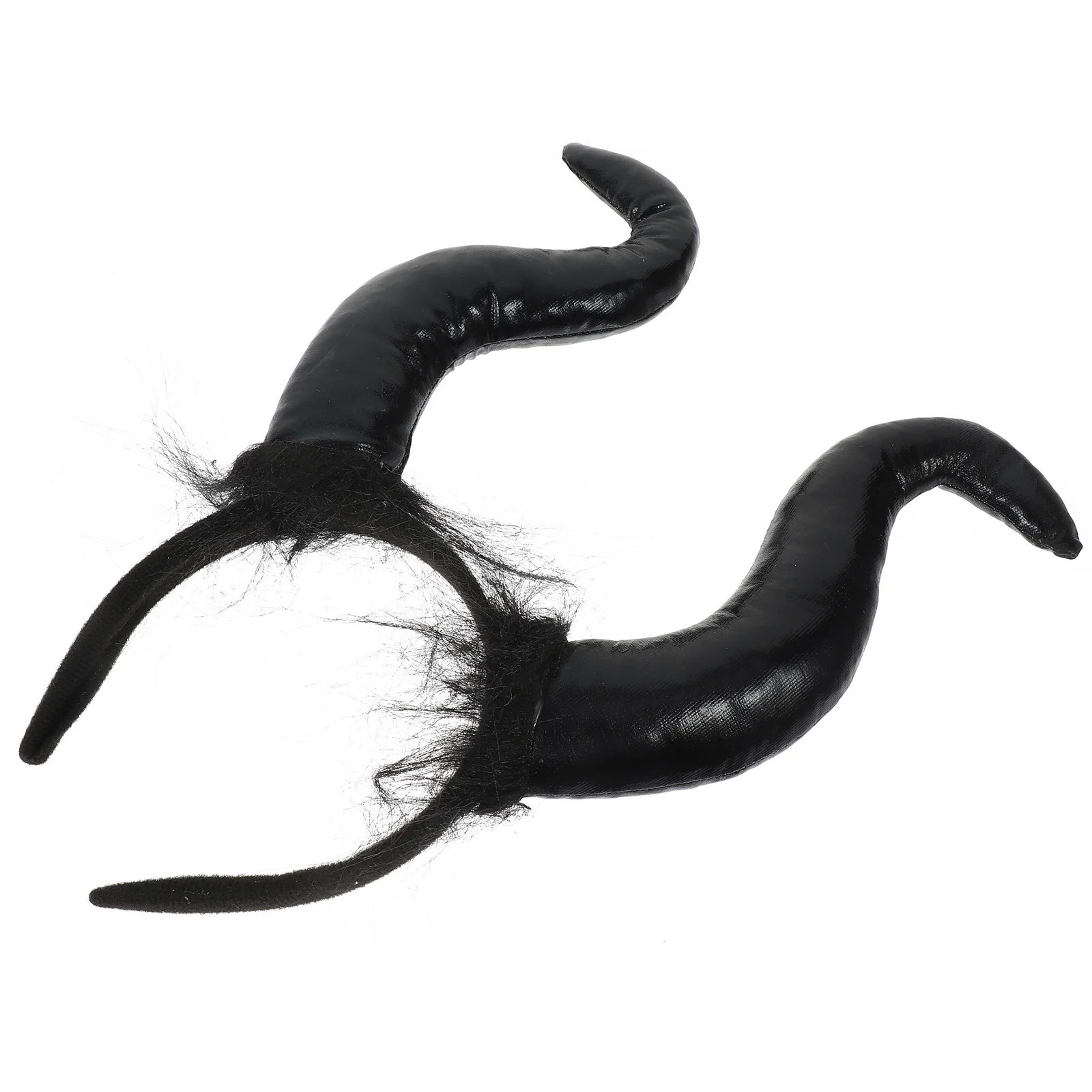 

Halloween Horn Headband Ox Trumpet Hairband Accessory Black Cosplay Prop Masquerade Headdress Universal Size Comfortable