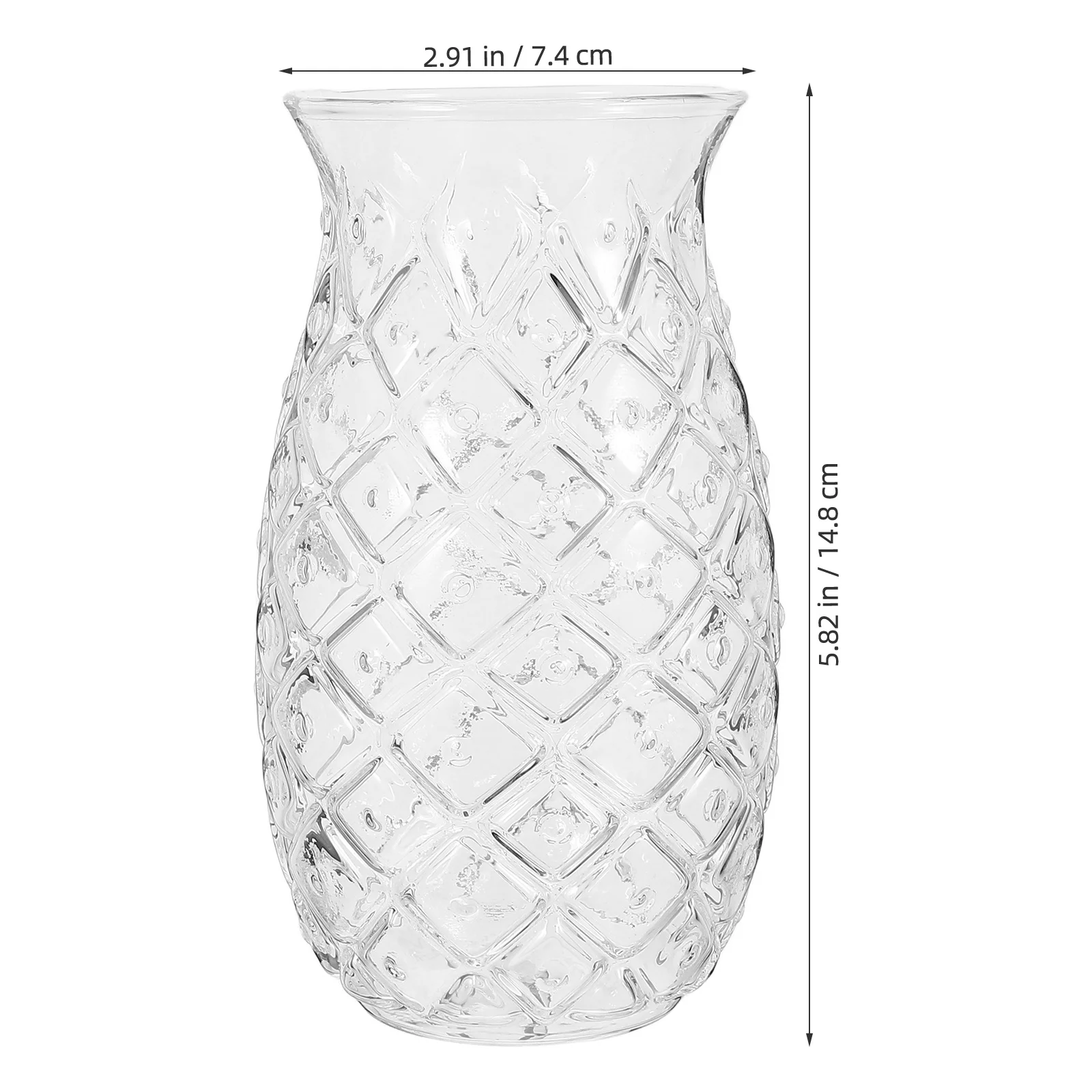 2 قطعة 480 مللي كوب مشروبات شفاف الأناناس الملمس متعدد الوظائف كأس النبيذ للحفلات البارات Ktv المطاعم المنازل #4