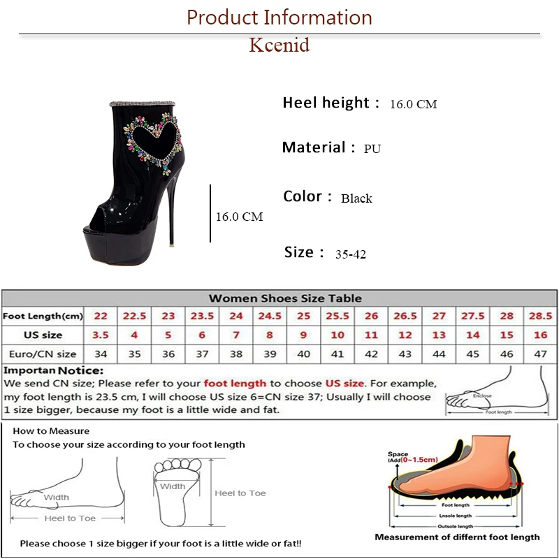 Kcenid 2023 New Fashion Color Rhinestones Platform Boots For Women Sexy Peep Toe Zip Pole Dance High Heels Spring Autumn Shoes