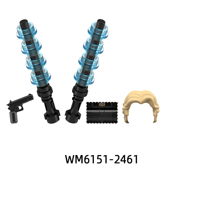 De WM6151 Stok Schild Zwaard Boog Pijl Mes Actiefiguren Wapens Broek Haar Onderdelen Model Blokken MOC Bricks Set Geschenken Speelgoed