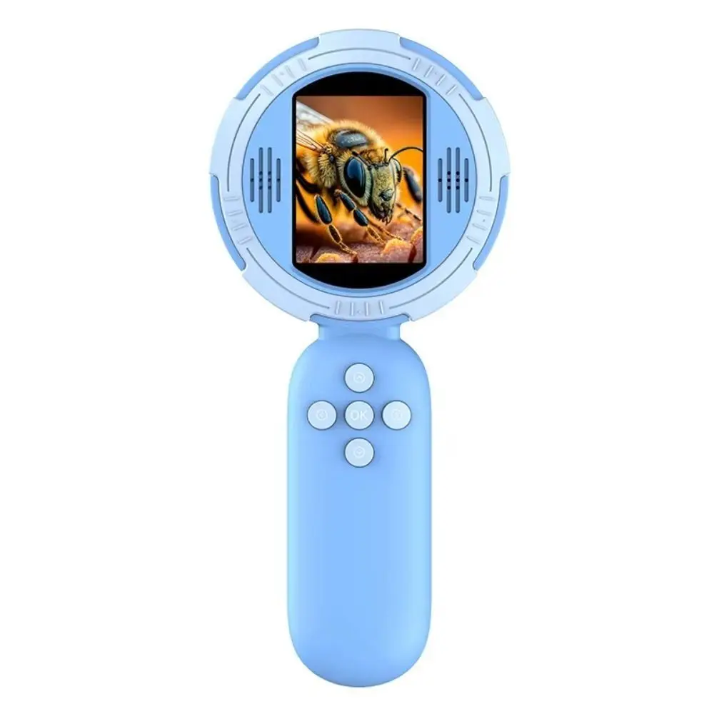 

100X Digital Microscope High Definition with Puzzle Game Handheld Magnifying Glass Rechargeable 8 LED Lights Mini Microscope