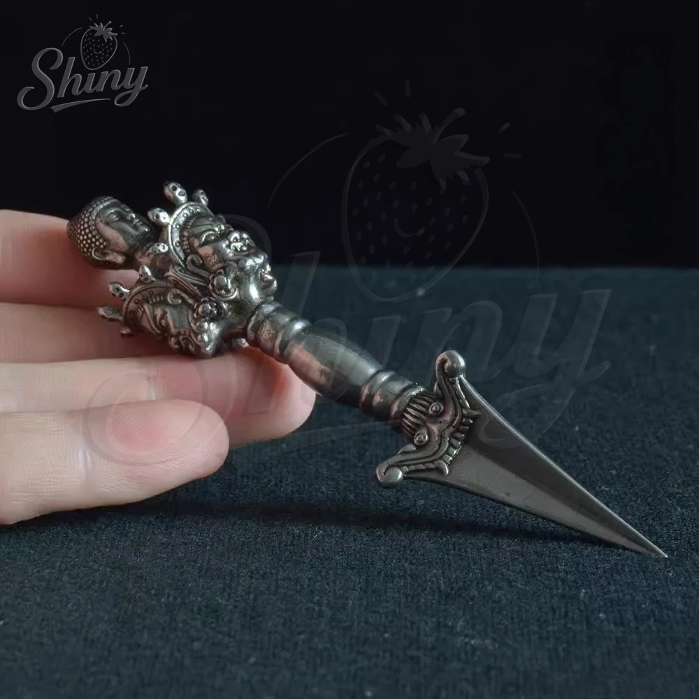 Tibetan Copper Buddhism Faqi Vajra Demon Subduing Pestle Talisman Pendant Feng Shui Ornament