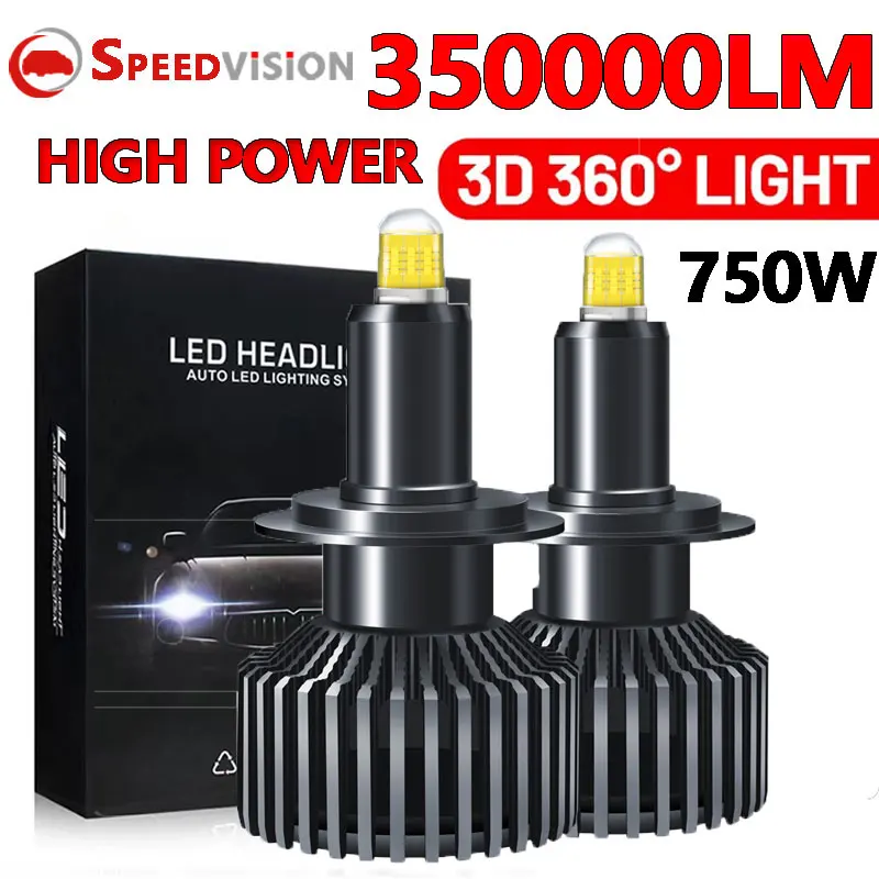 

H7 LED Canbus 360 H11 H1 H4 350000LM 750W Car Headlight Bulb HB3 HB4 HIR2 9005 H9 H8 Bi Led Projector AutoLamp 6000K Fog Lights