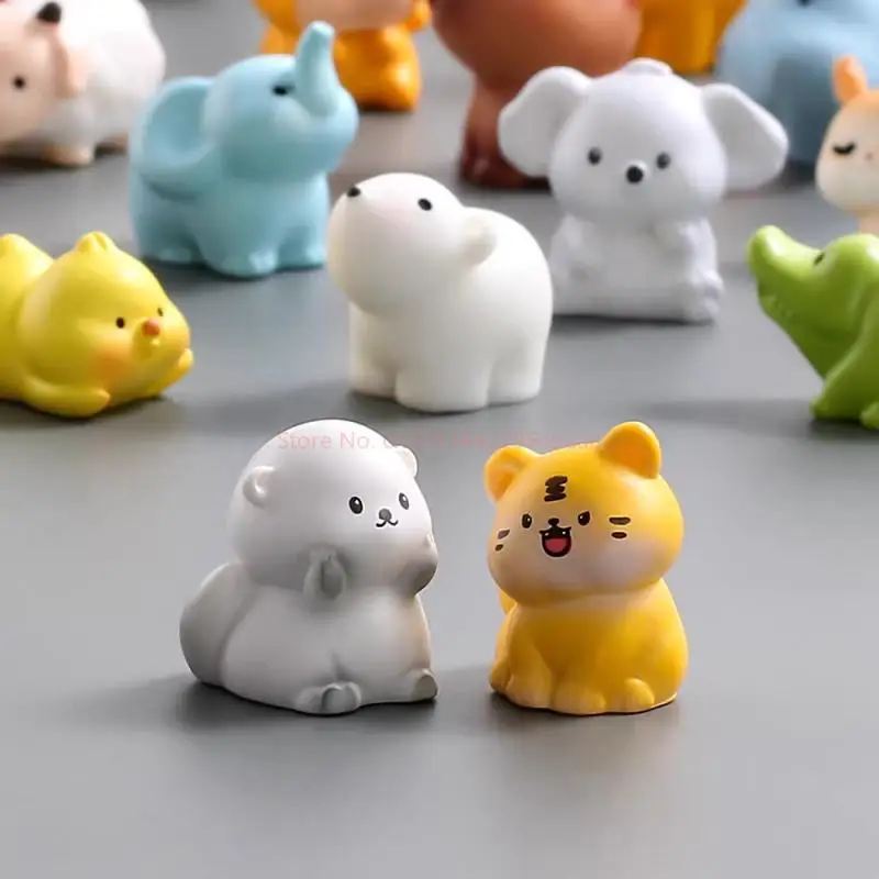 

PLOK Mini Blind Bag Animal Figurines - Cute Cat Dog Resin Ornaments Surprise Collectible Toy for Kids And Desktop Decor