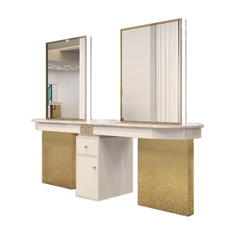 

Barber shop mirror, special for hair salon with lamp, barber shop mirror