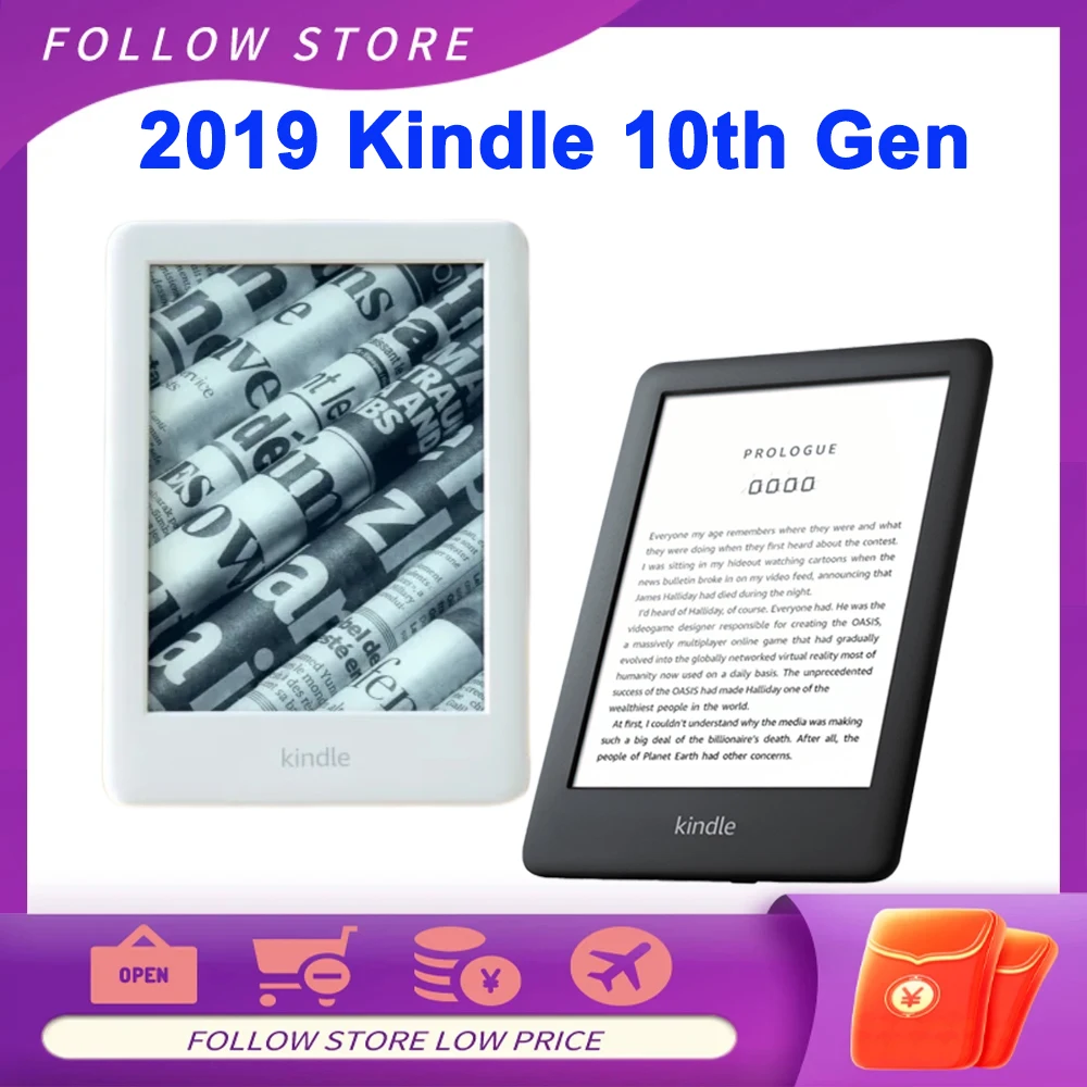 2019 Kindle 10th Gen Youth Edition Original Kindle 2019 Ebook Reader Kindle 10th Generation with Backlight Kindle Ereader 167ppi