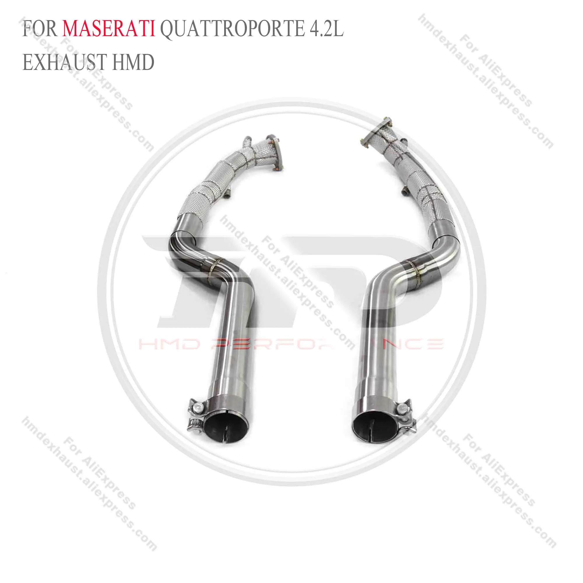 High Flow Performance Downpipe for Maserati Quattroporte 4.2L  HMD Exhaust System Car Accessories With Catalytic Converter