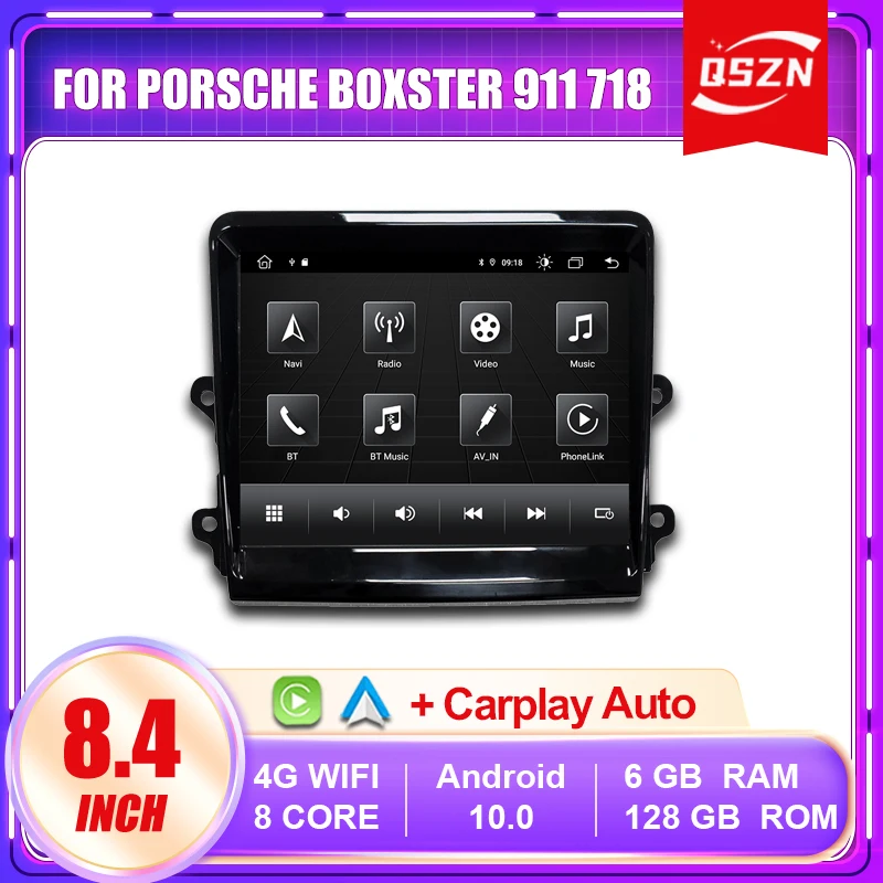 8.4'' Car Radio For Porsche Boxster/718/911 2012-2015 2016-2018 6+128G Navigation GPS Carplay Auto Android 10 Head Unit