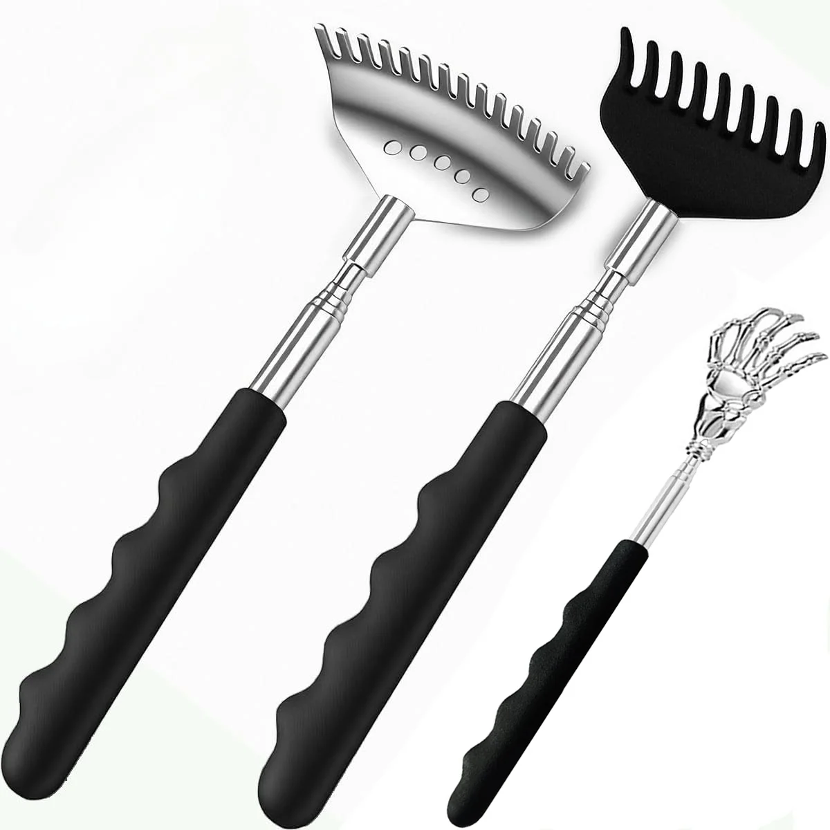 3-Pack Telescoping Back Massager – Portable Full-Body Tool for Men/Women, Adjustable Back/Neck/Shoulders, Ideal Christmas