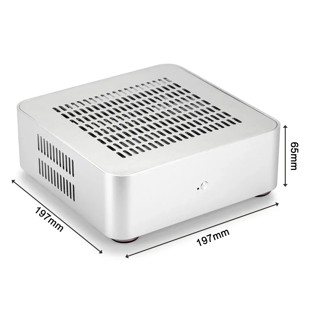 RGeek L65S Mini ITX Case Computer Case USB 2.0 3.0 Aluminum Mini PC Case HTPC Chassis - view 3