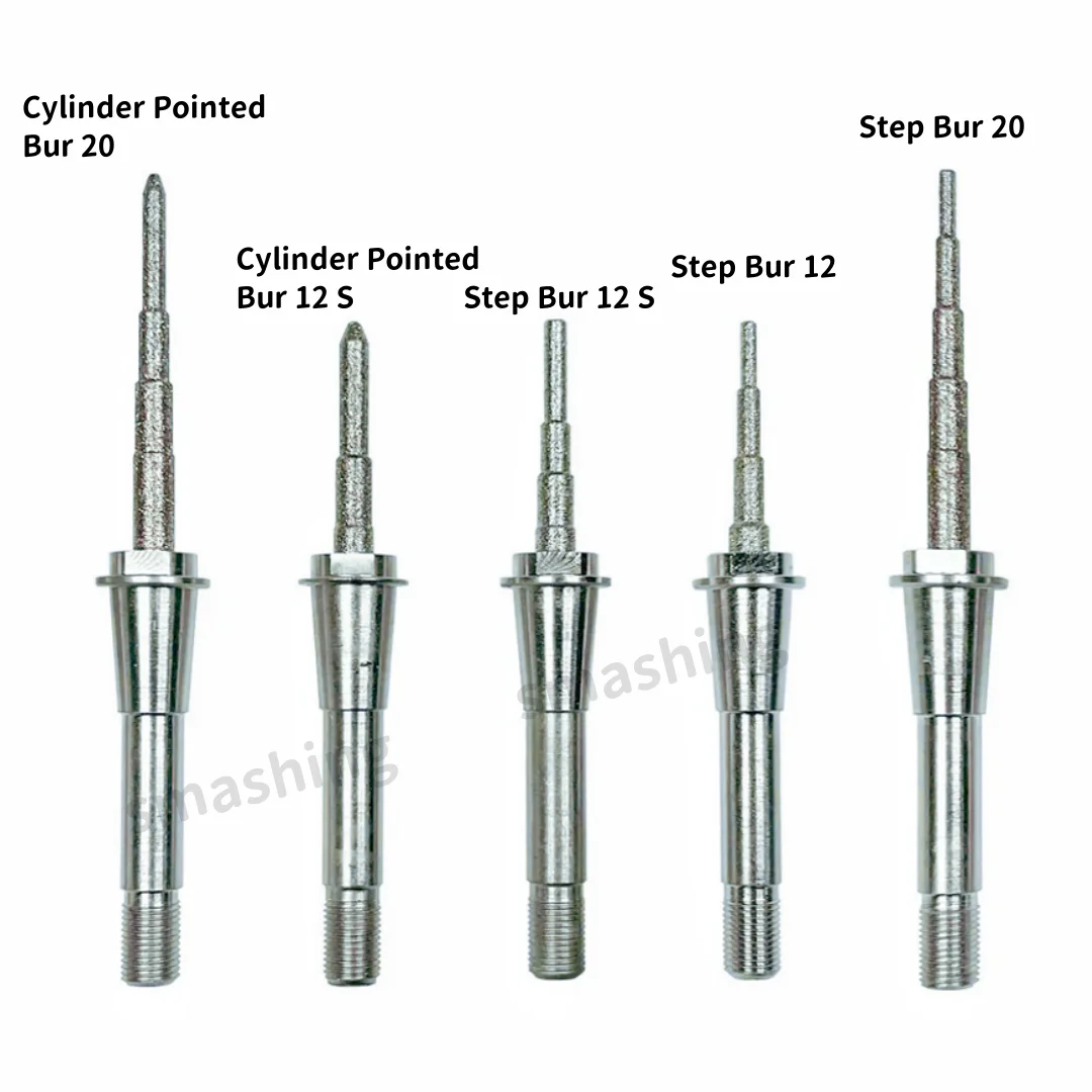

Sirona InLab CEREC MCXL Dental Lab Burs CADCAM Milling Cutters Cylinder Pointed Bur 12S Step Bur 12S Lithium Disilicate