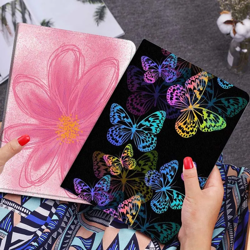 

Colorful Butterfly Cartoon Pattern Tablet Case For Lenovo Xiaoxin Legion Pad Tab Pro GT Y700 Gen4 2 11 P11 M10 K10 3rd Plus Gen