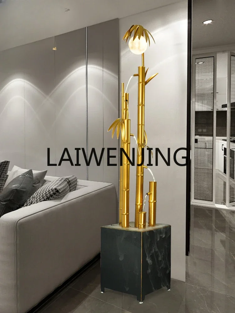 

Ornament next to the sofa circulating water living room floor-to-ceiling large decoration new Chinese creative high