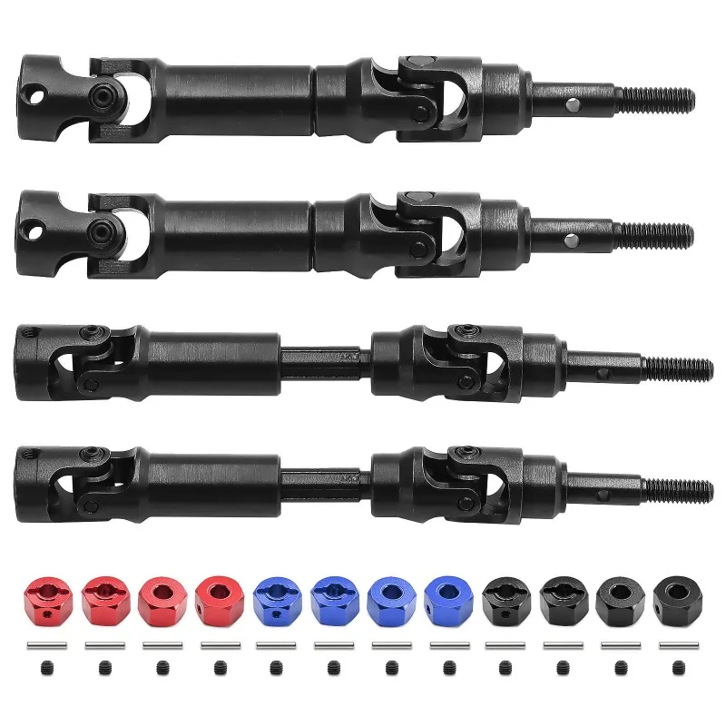 Traxxas Mini Maxx (Mini X) Alloy Steel CVD Universal Front & Rear Drive Shafts + Couplers (Part No. W277)