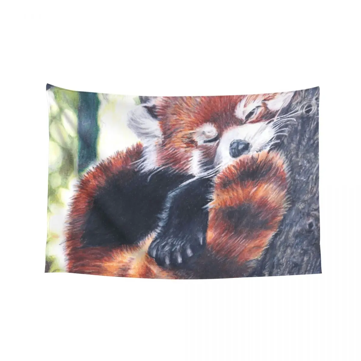 

Sleeping Red Panda Drawing Tapestry Room Decoration Korean Style Aesthetic Decoration Wall Decor Tapestry