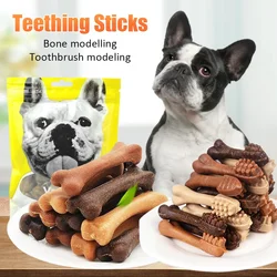 30pcs Dog Bruxism Stick Toothbrush Bone Shape Fresh Delicious Nutritious Healthy Adult Dogs Puppy Training Rewards Pet Snacks