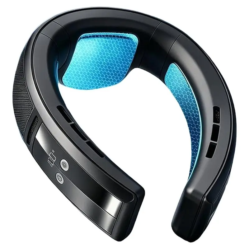 AT28-Neck Personal Fan,3 Ice-Feel Semiconductor Cooling Neck Cooler & Personal Air Conditioner.Comfortable Wearing Experience