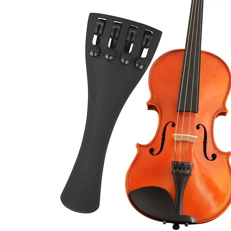 Violin String Plate Carbon Fiber Tailpiece Parts Violin Parts And Accessories With 4 Fine Tuners Musical Instruments Replacement