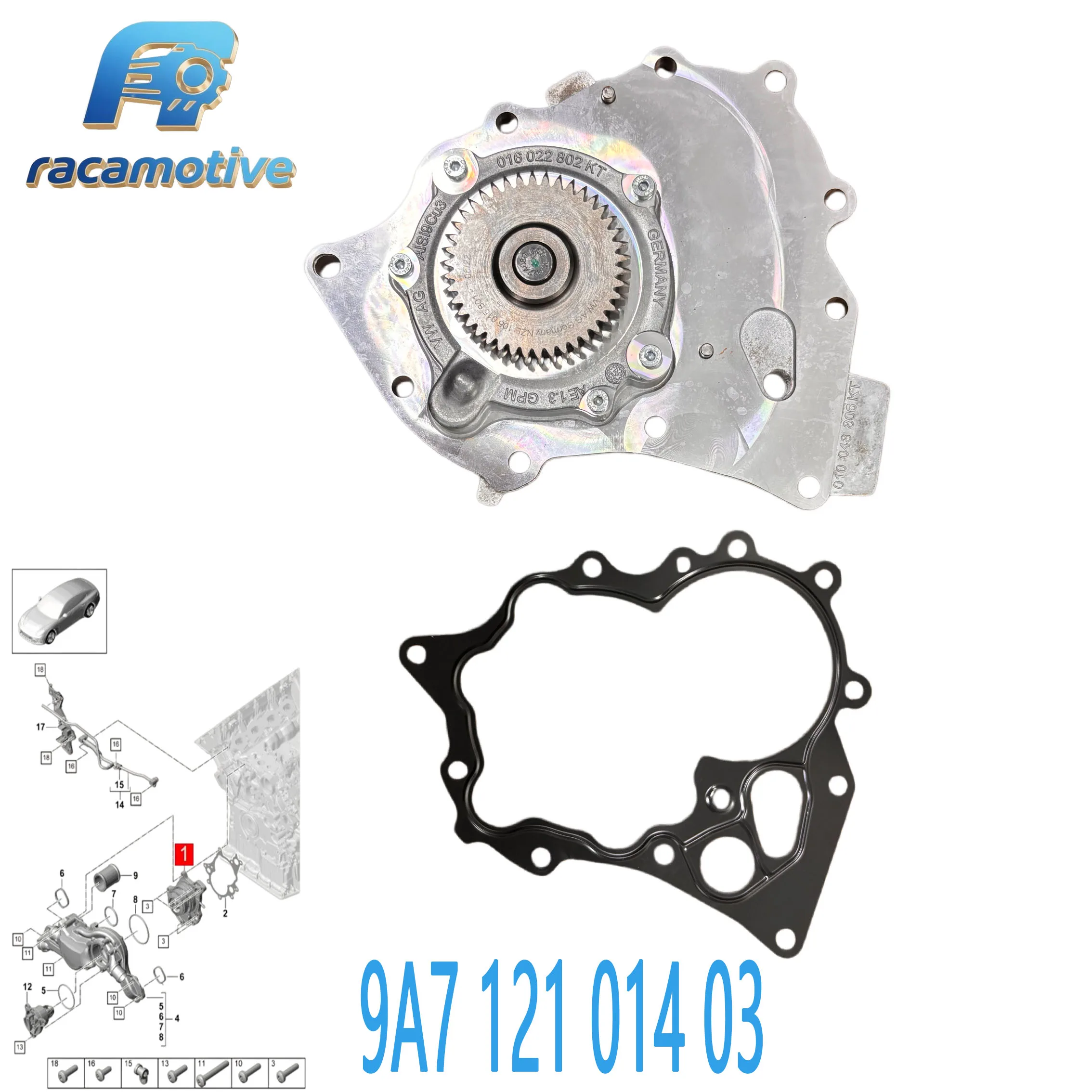 9A712101403 9A712101402 PAB121014 0P2121014B   for Audi, Porsche Cayenne/Panamera, Bentley, Lamborghini engine water pumps.