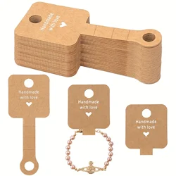 100pcs kraft paper jewelry display T-shaped cardboard, suitable for jewelry price sale, DIY jewelry display, bracelet display, n