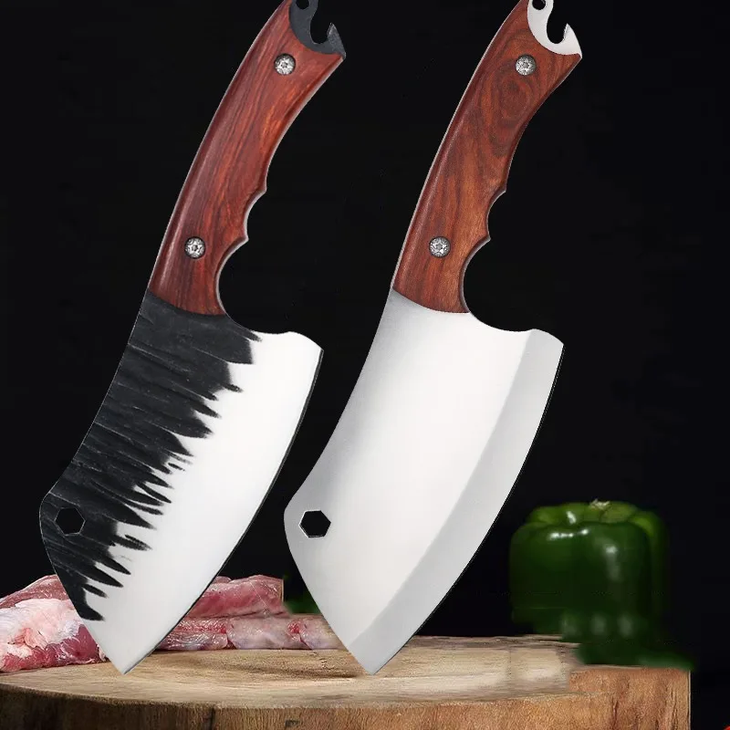 Hand Forged Barbecue Knife Meat Friut Cutting Utility Knife Chef Slicing Cleaver Stainless Steel Paring Peeling Knives