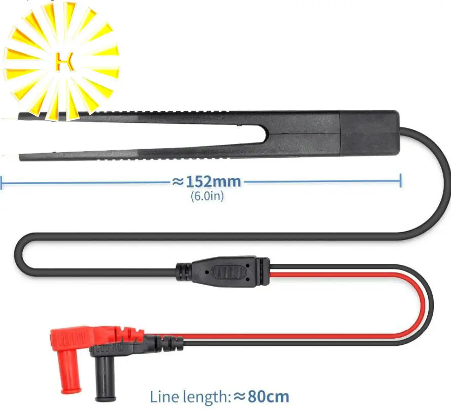 1PC SMD SMT Test Leads Chip Component LCR Testing Tool Tester Clip Meter Pen Lead Probe Tweezers Capacitor Resistance Connector