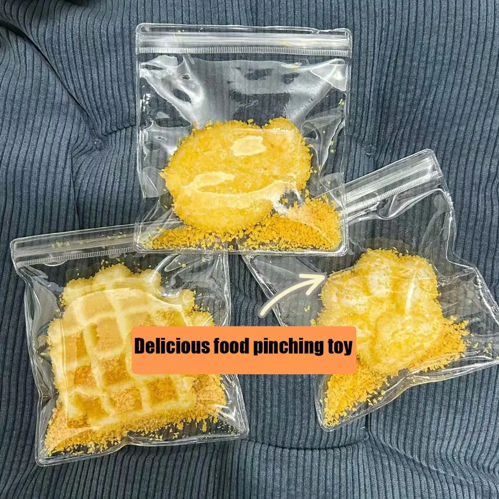 

Cat Paw Fried Food SqueezeToy Sensory Toy Toast Waffle Simulated Food Toy Soft Croissant TPR Squeeze Toy Practical Jokes