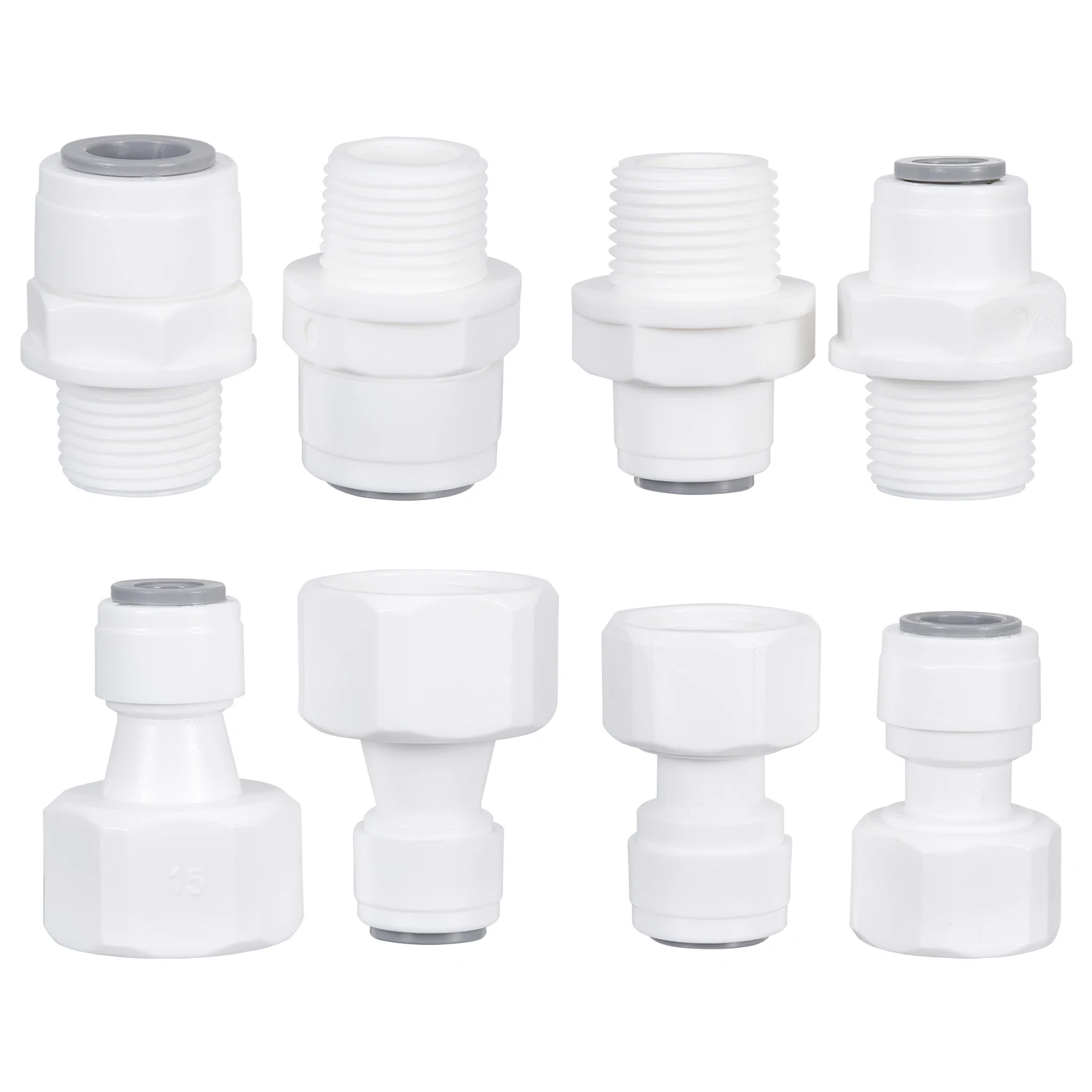 2Pcs Straight Ro Quick Water Fitting 3/8