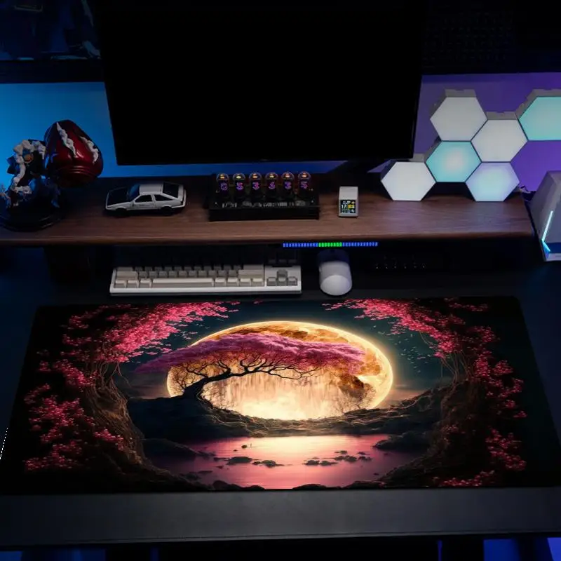 Japanese cherry blossom landscape mouse pad thickened computer desk pads rubber non-slip notebook gaming PC accessories