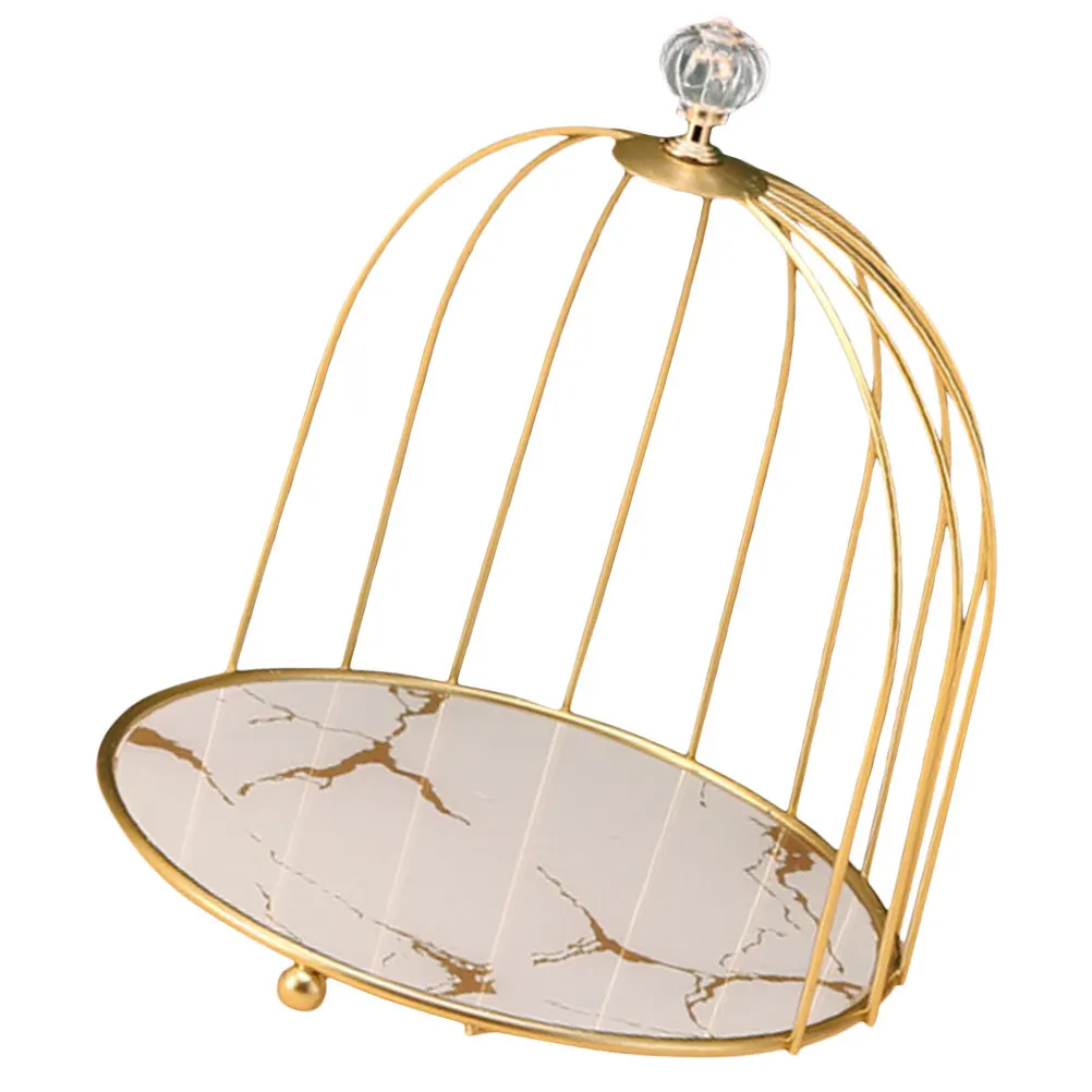 

Metal Storage Rack for Cosmetics Makeup Organizer Large Capacity Compact Design Decorative Bird Cage Skincare Shelf Perfume