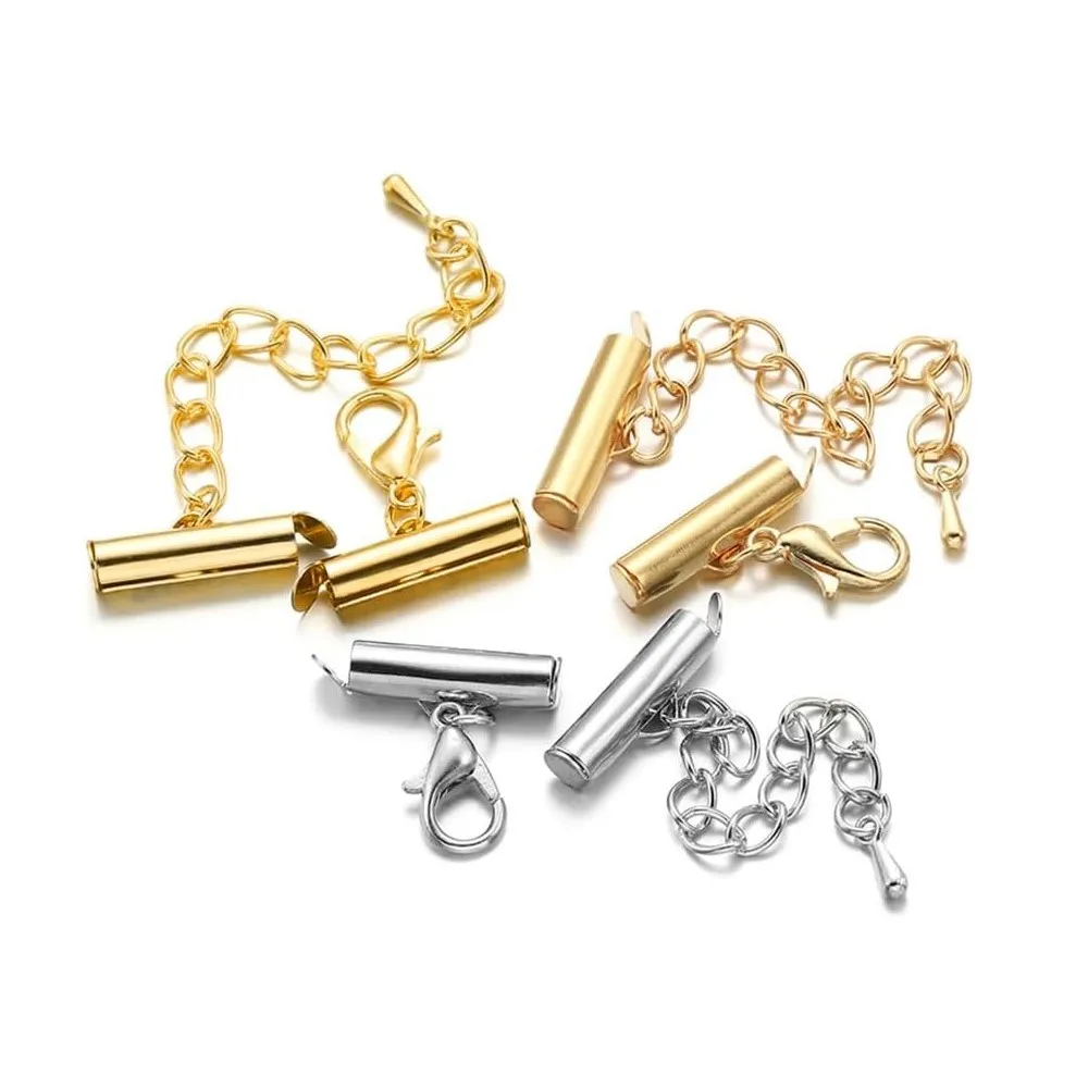 1 scatola di chiusure a moschettone ganci braccialetto connettore terminale cursore chiusura catena di estensione per gioielli fai da te creazione di kit forniture artigianali ricerca