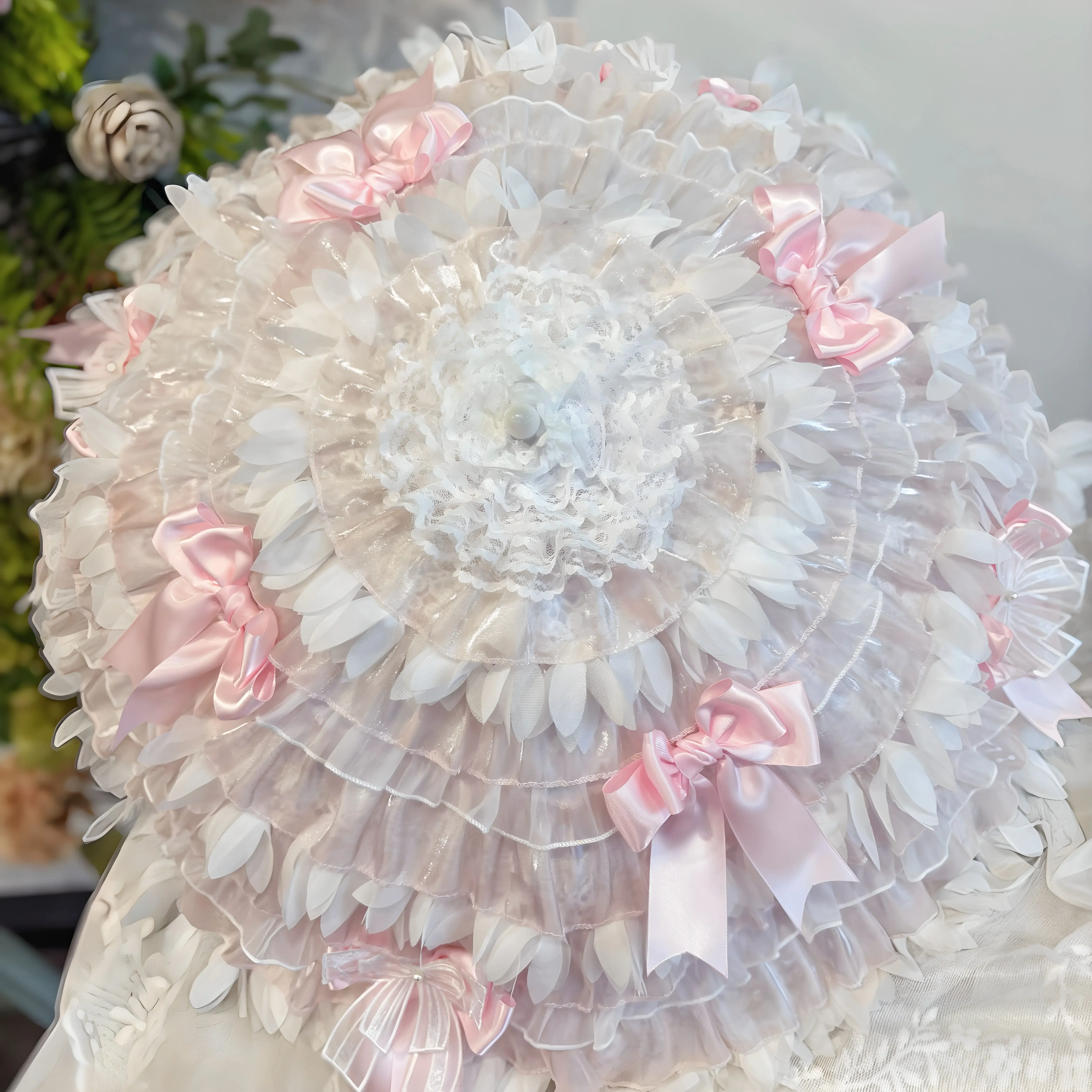 Original handmade Lolita lace forest style countryside style girl heart sunshade umbrella prop lo umbrella