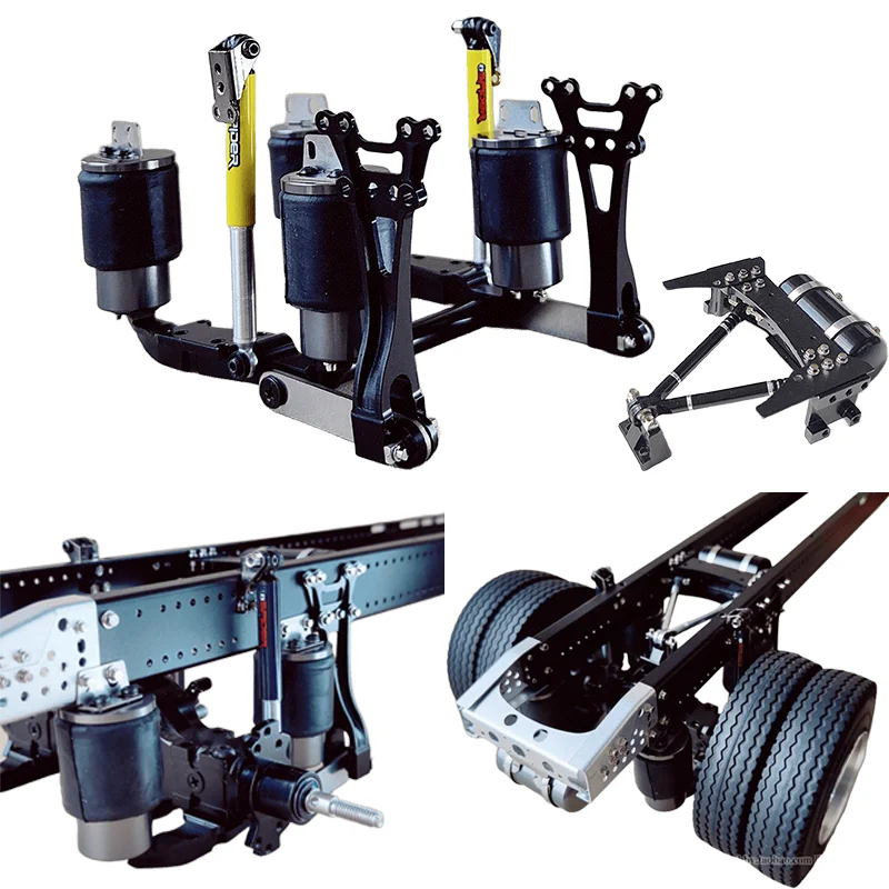 

Simulated Four-airbag Suspension Axle System for 1/14 Tamiya RC Truck SCANIA 770S VOLVO Mercedes-Benz ACTROS 3363 MAN Car Parts