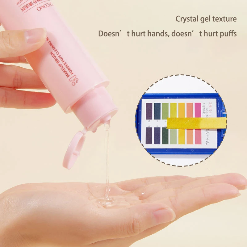 Solución limpiadora de brochas de maquillaje, 80ml, champú, solución limpiadora de esponjas, removedor rápido, limpiador de brochas de maquillaje líquido, 80ml