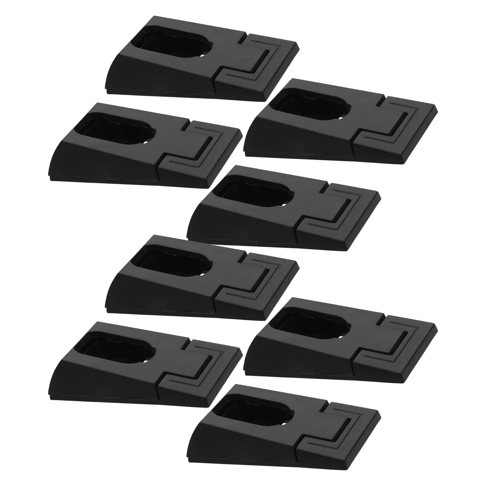 

8pcs Wardrobe Rod Brackets: Aluminum Alloy Closet Pole Support Heavy Duty Flush Mount Holder For Closet Bathroom Shower Rails