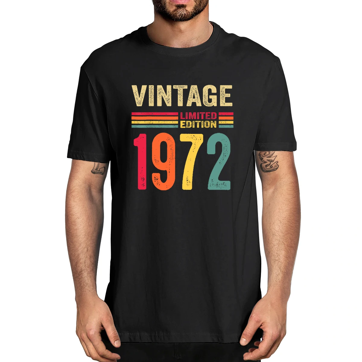 

100% Cotton 50 Year Old Gifts Vintage 1972 Limited Edition 50th Birthday Men's Novelty T-Shirt Women Casual Streetwear Soft Tee