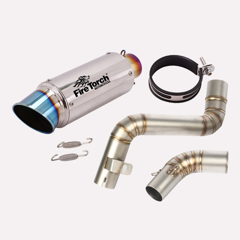 Slip On For KTM DUKE 125 200 250 390 2012 - 2015 Motorcycle Exhaust Full System Modified GP Link Pipe Moto Escape 51MM