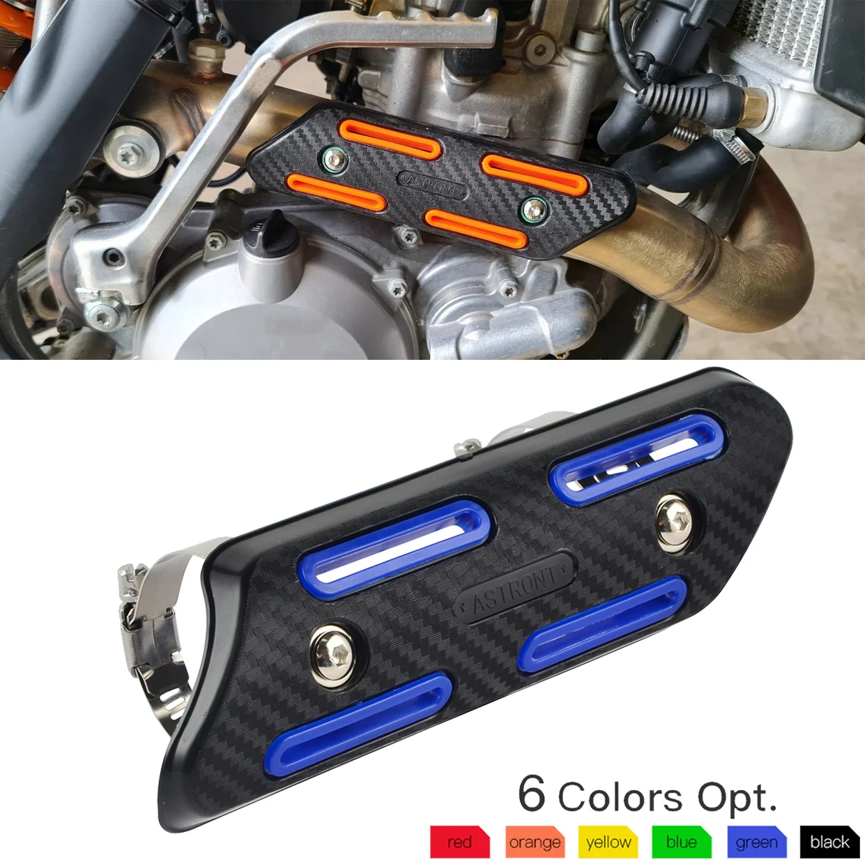 For Husqvarna FE FC 250 350 450 501 For Husaberg FE 250 350 450 501 Motorcycle Universal Exhaust Heat Shield Cover Protector