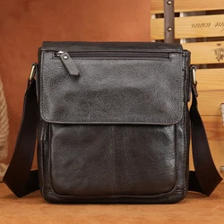 Fashion New Genuine Leather Men Handbags Men's Leather Shoulder Bag Casual Office Messenger Bags Fashion Crossbody Bag