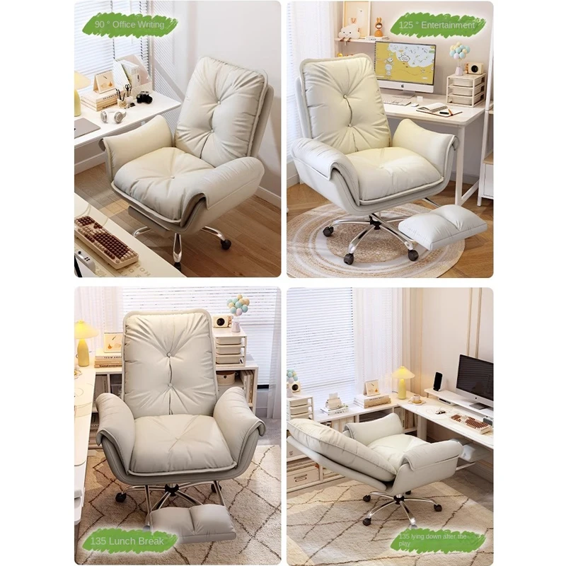 Boss Chair 360 ° Home Office Computer Swivel Chair Comfortable Sedentary Reclining Business Sofa Live Gaming Chair with Footrest