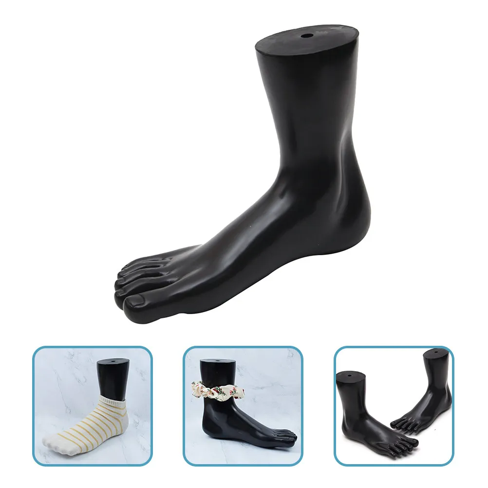Maniquí de pie de vinilo resistente para exhibición de calcetines, pie derecho, molde unisex para calcetines, exhibición de tobilleras, forma de zapato, pies de imitación para joyería y