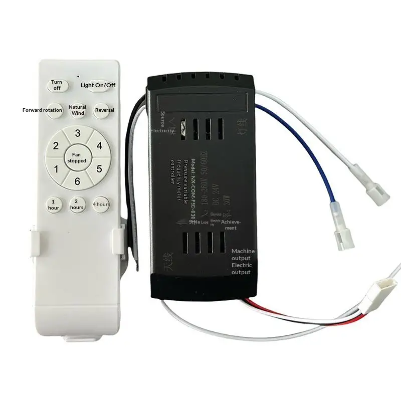 1Set Remote Control With Receiver 6 Speed + Timing Low Voltage Frequency Conversion Ceiling Fan Remote Control Receiver