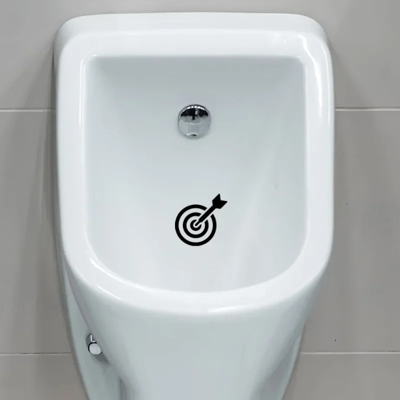 1PCS Creative Hit The Target Toilet Stickers Home Decoration Wall Decals Mural Art Poster PVC Diy Sticker on The Wall Toilet